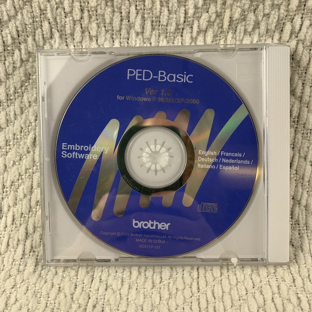 BROTHER PED-Basic Embroidery Design Software Version 1.0‎ CD-ROM ONLY
